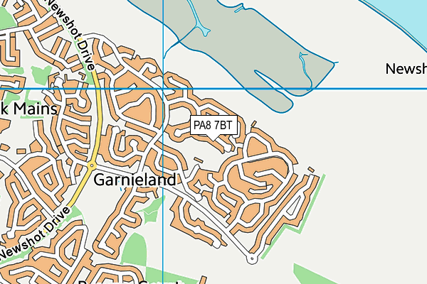 PA8 7BT map - OS VectorMap District (Ordnance Survey)