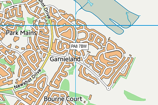 PA8 7BW map - OS VectorMap District (Ordnance Survey)