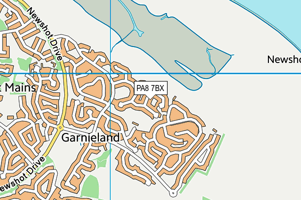 PA8 7BX map - OS VectorMap District (Ordnance Survey)