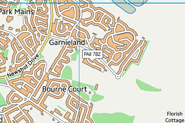 PA8 7BZ map - OS VectorMap District (Ordnance Survey)
