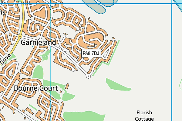 PA8 7DJ map - OS VectorMap District (Ordnance Survey)