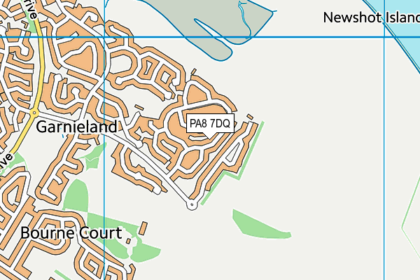 PA8 7DQ map - OS VectorMap District (Ordnance Survey)