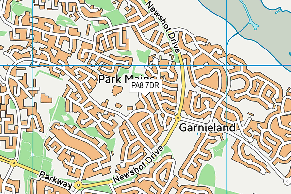 PA8 7DR map - OS VectorMap District (Ordnance Survey)