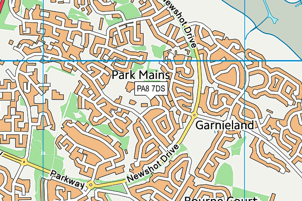 PA8 7DS map - OS VectorMap District (Ordnance Survey)