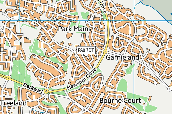 PA8 7DT map - OS VectorMap District (Ordnance Survey)