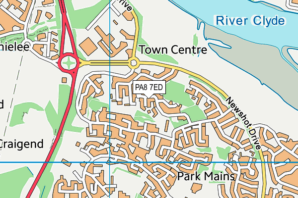 PA8 7ED map - OS VectorMap District (Ordnance Survey)