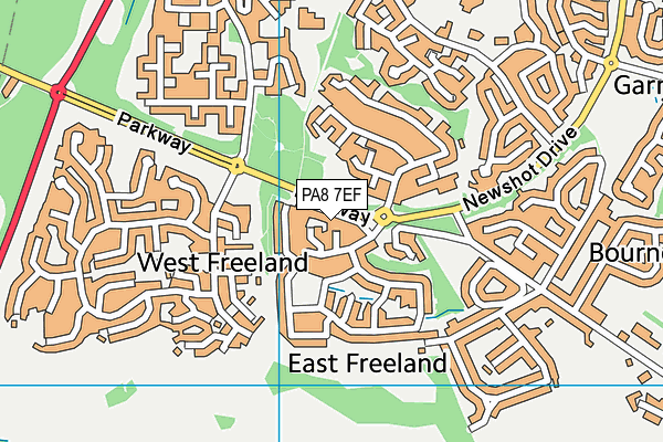 PA8 7EF map - OS VectorMap District (Ordnance Survey)
