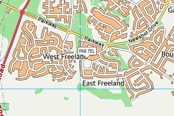 PA8 7EL map - OS VectorMap District (Ordnance Survey)