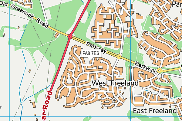 PA8 7ES map - OS VectorMap District (Ordnance Survey)