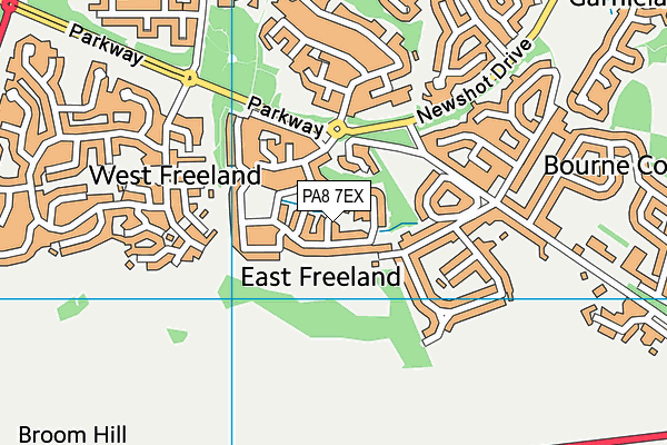 PA8 7EX map - OS VectorMap District (Ordnance Survey)