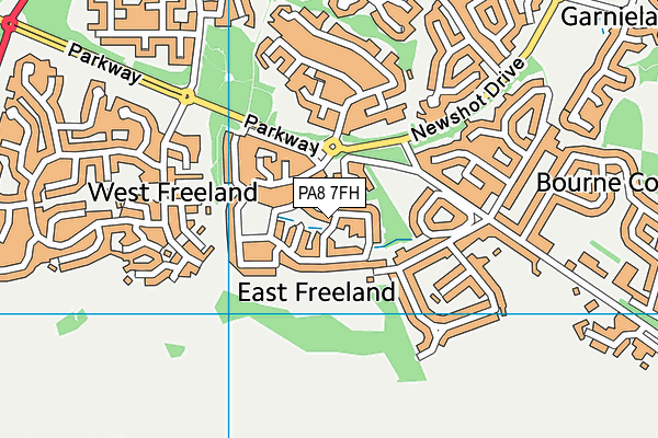 PA8 7FH map - OS VectorMap District (Ordnance Survey)