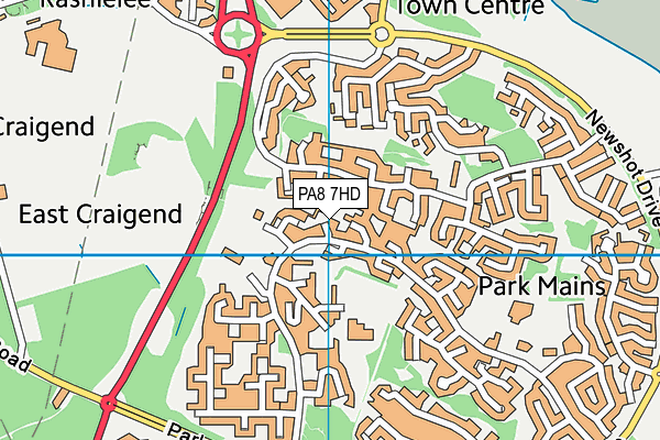 PA8 7HD map - OS VectorMap District (Ordnance Survey)