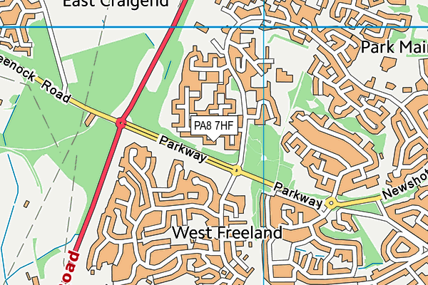 PA8 7HF map - OS VectorMap District (Ordnance Survey)