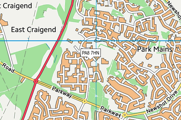 PA8 7HN map - OS VectorMap District (Ordnance Survey)