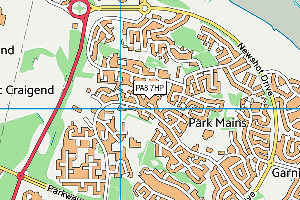 PA8 7HP map - OS VectorMap District (Ordnance Survey)