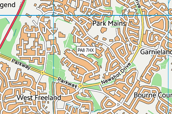 PA8 7HX map - OS VectorMap District (Ordnance Survey)