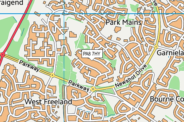 PA8 7HY map - OS VectorMap District (Ordnance Survey)