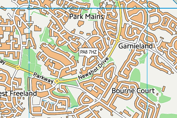 PA8 7HZ map - OS VectorMap District (Ordnance Survey)
