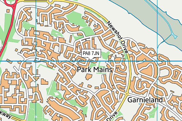 PA8 7JN map - OS VectorMap District (Ordnance Survey)