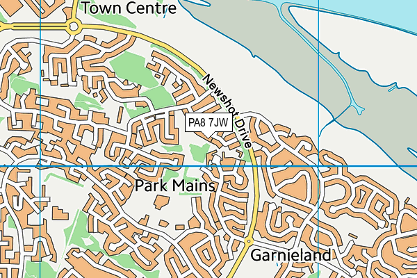 PA8 7JW map - OS VectorMap District (Ordnance Survey)