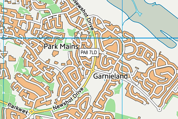 PA8 7LD map - OS VectorMap District (Ordnance Survey)