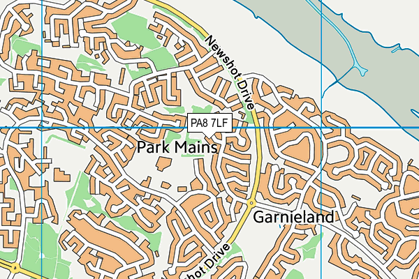 PA8 7LF map - OS VectorMap District (Ordnance Survey)