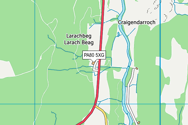PA80 5XG map - OS VectorMap District (Ordnance Survey)