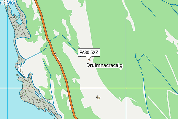 PA80 5XZ map - OS VectorMap District (Ordnance Survey)