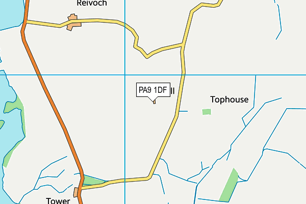 PA9 1DF map - OS VectorMap District (Ordnance Survey)