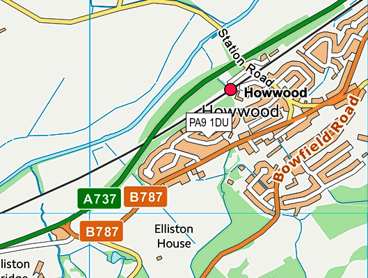 PA9 1DU map - OS VectorMap District (Ordnance Survey)