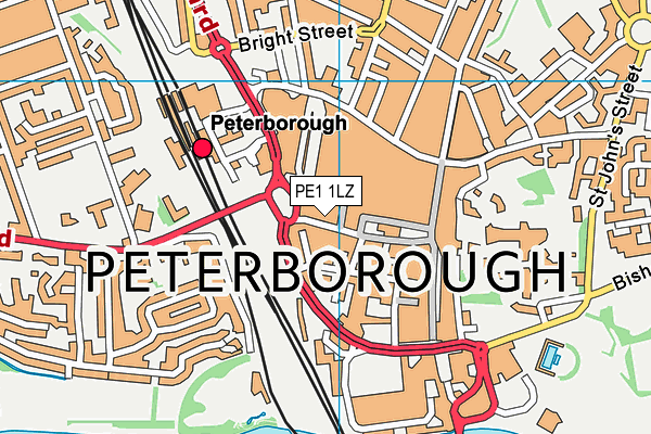 Energie Fitness (Peterborough) (Closed) map (PE1 1LZ) - OS VectorMap District (Ordnance Survey)