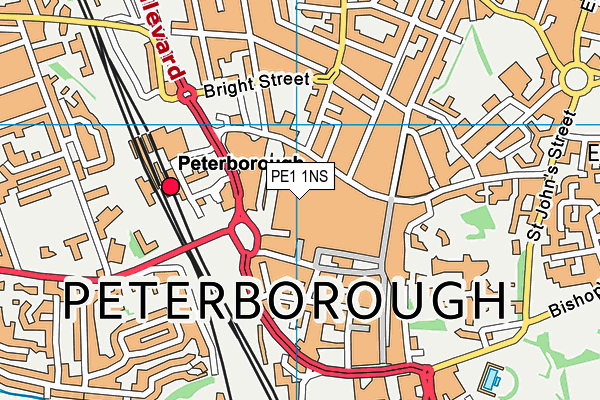 Energie Fitness (Peterborough) map (PE1 1NS) - OS VectorMap District (Ordnance Survey)