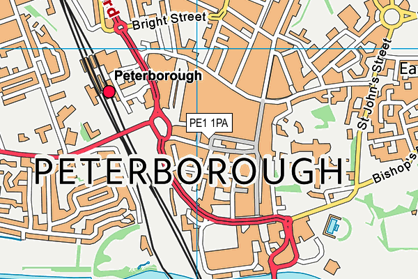 PE1 1PA map - OS VectorMap District (Ordnance Survey)