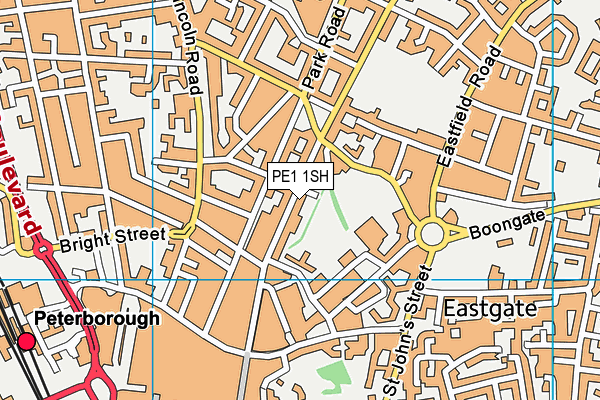 PE1 1SH map - OS VectorMap District (Ordnance Survey)