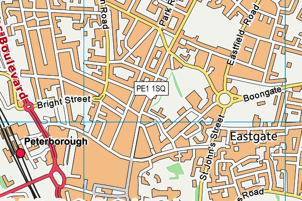 PE1 1SQ map - OS VectorMap District (Ordnance Survey)