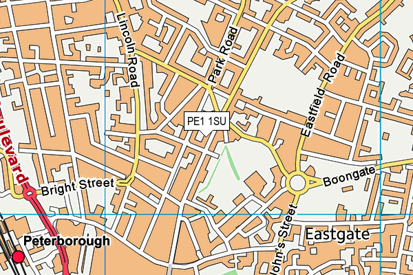 PE1 1SU map - OS VectorMap District (Ordnance Survey)