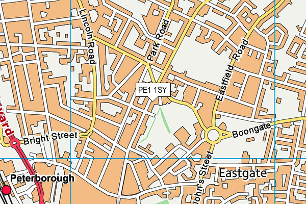 PE1 1SY map - OS VectorMap District (Ordnance Survey)