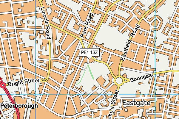 PE1 1SZ map - OS VectorMap District (Ordnance Survey)