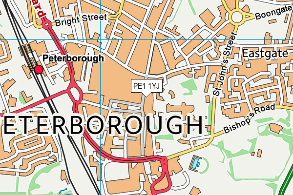 PE1 1YJ map - OS VectorMap District (Ordnance Survey)