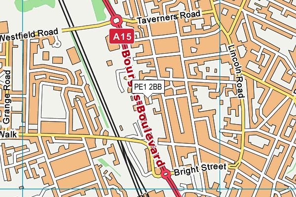 PE1 2BB map - OS VectorMap District (Ordnance Survey)