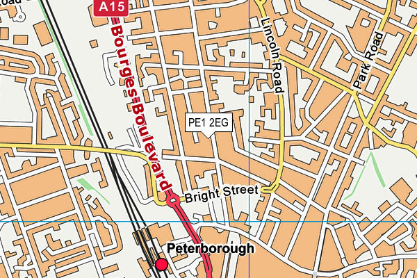 PE1 2EG map - OS VectorMap District (Ordnance Survey)