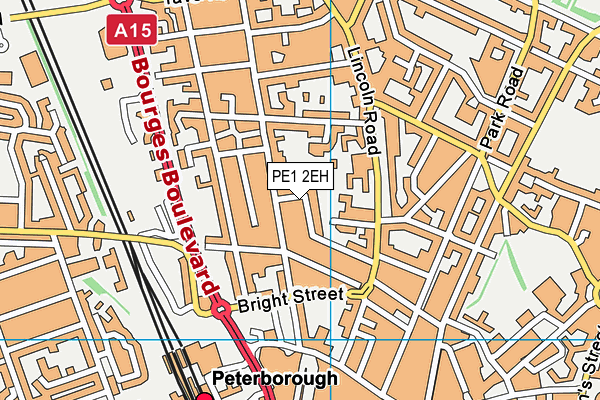 PE1 2EH map - OS VectorMap District (Ordnance Survey)