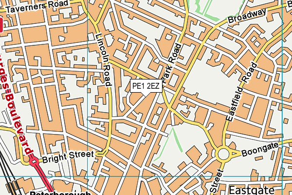 PE1 2EZ map - OS VectorMap District (Ordnance Survey)