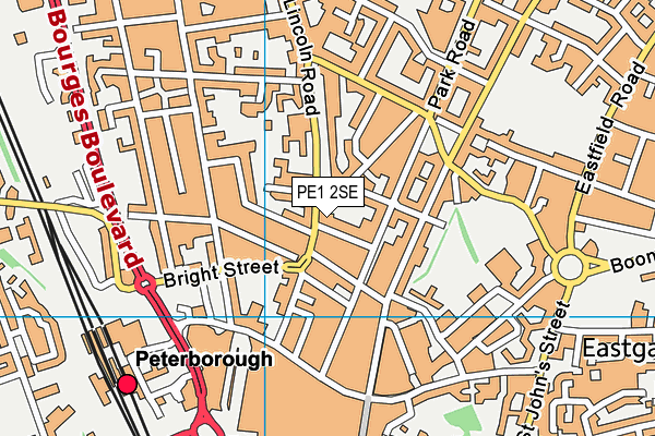PE1 2SE map - OS VectorMap District (Ordnance Survey)