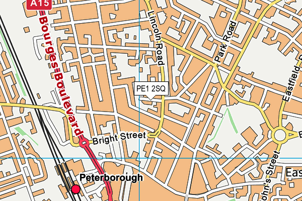 PE1 2SQ map - OS VectorMap District (Ordnance Survey)