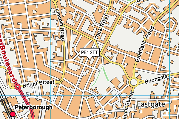 PE1 2TT map - OS VectorMap District (Ordnance Survey)