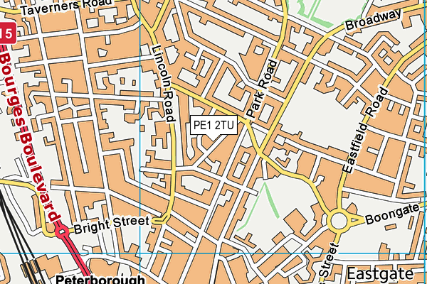 PE1 2TU map - OS VectorMap District (Ordnance Survey)