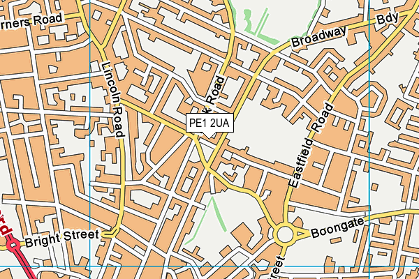 PE1 2UA map - OS VectorMap District (Ordnance Survey)