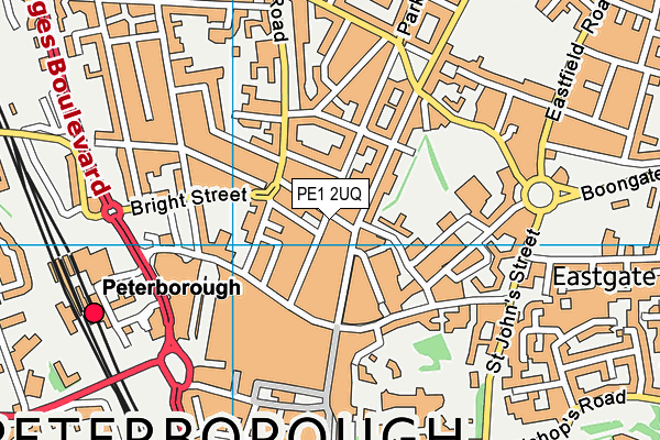 PE1 2UQ map - OS VectorMap District (Ordnance Survey)