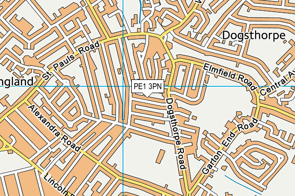 PE1 3PN map - OS VectorMap District (Ordnance Survey)